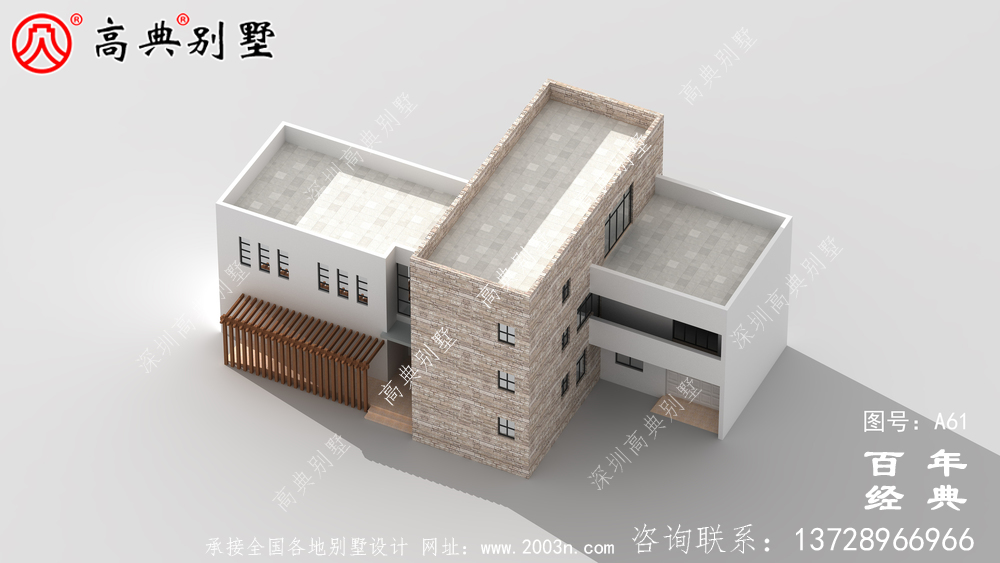 新農(nóng)村三層平屋頂別墅圖紙與效果圖_農(nóng)村三層住宅設(shè)計(jì)圖