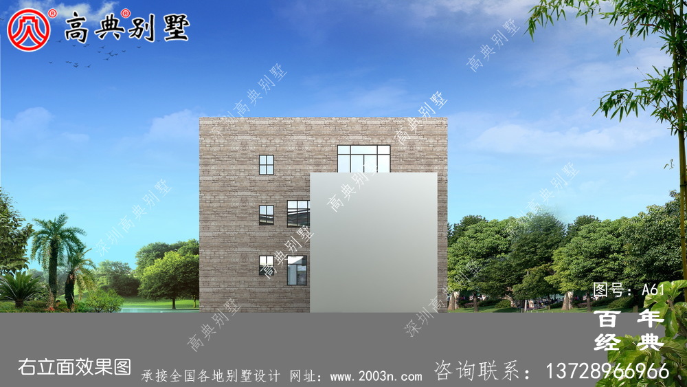 新農(nóng)村三層平屋頂別墅圖紙與效果圖_農(nóng)村三層住宅設(shè)計(jì)圖