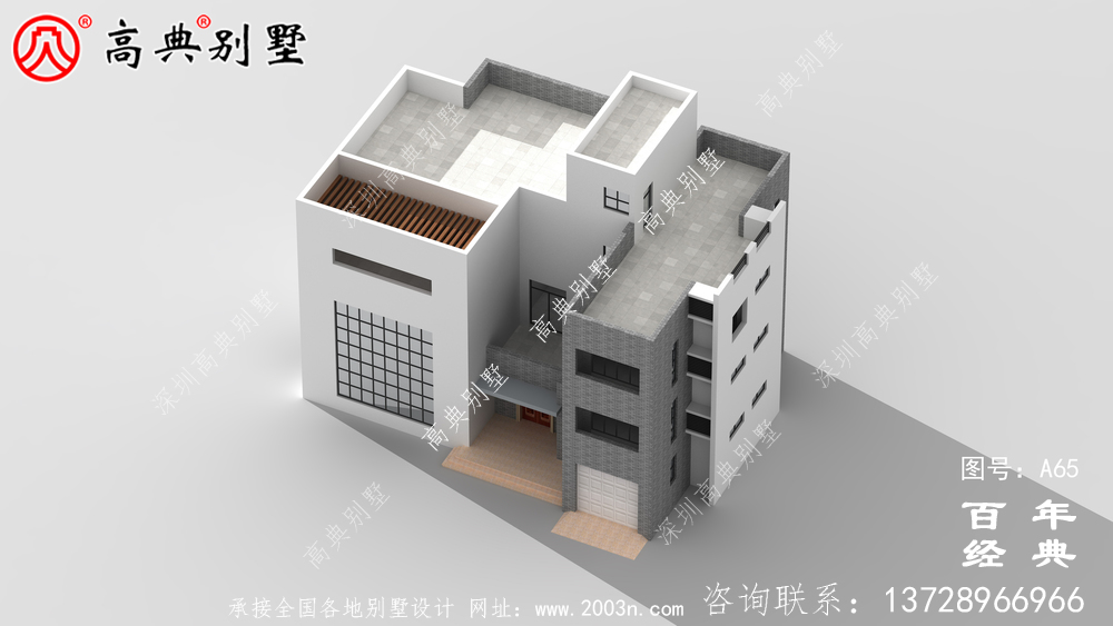四層帶車庫現代簡約平頂房小別墅設計圖紙_鄉村四層別墅室內設計