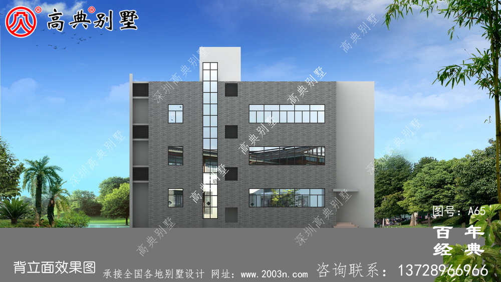 四層帶車庫現代簡約平頂房小別墅設計圖紙_鄉村四層別墅室內設計