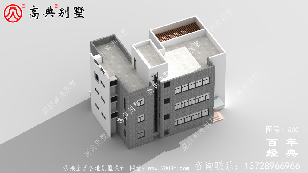 四層帶車庫現代簡約平頂房小別墅設計圖紙_鄉村四層別墅室內設計