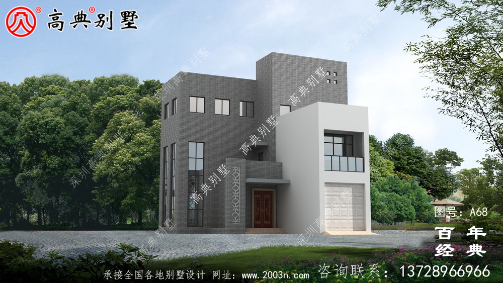 新農村帶陽臺的三層別墅圖紙及效果_農村三層自建住宅設計圖紙 新農村帶陽臺的三層別墅圖紙及效果_農村三層自建住宅設計圖紙
