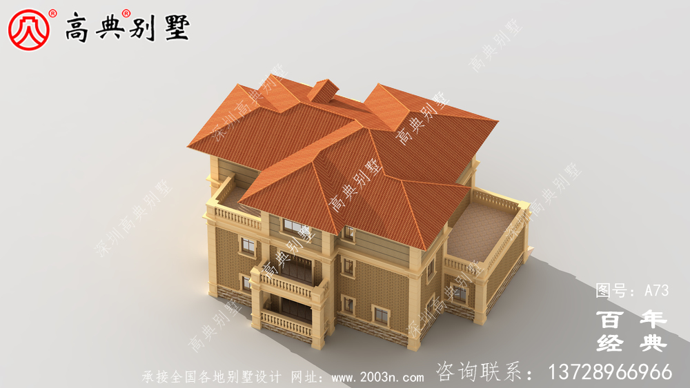 三樓帶車庫的歐式別墅設計圖紙_農村三樓別墅圖紙