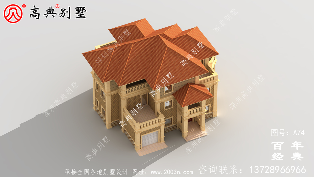 三層帶停車位和陽臺鄉村建造房屋設計圖紙_農村三層別墅設計圖