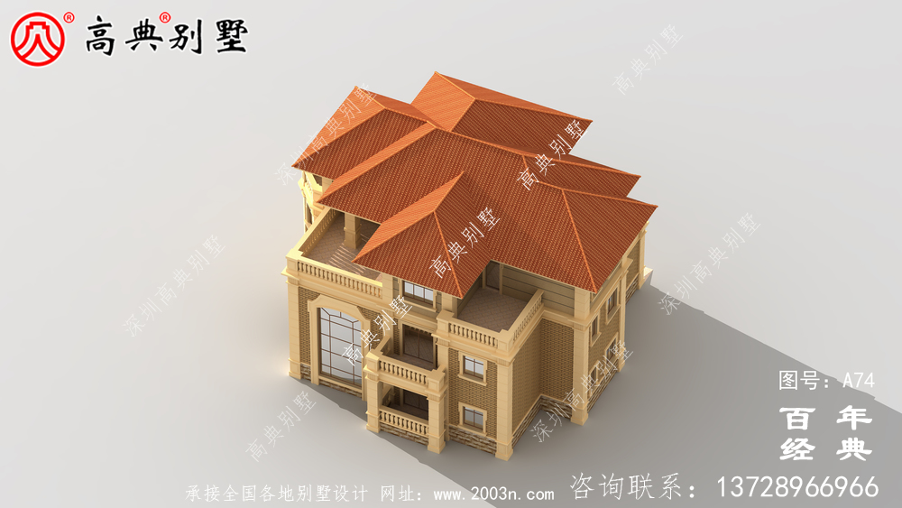 三層帶停車位和陽臺鄉村建造房屋設計圖紙_農村三層別墅設計圖