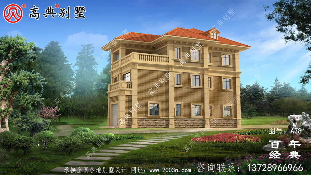 歐式三層帶露臺(tái)農(nóng)村別墅設(shè)計(jì)圖紙_三層歐式別墅設(shè)計(jì)圖紙效果圖