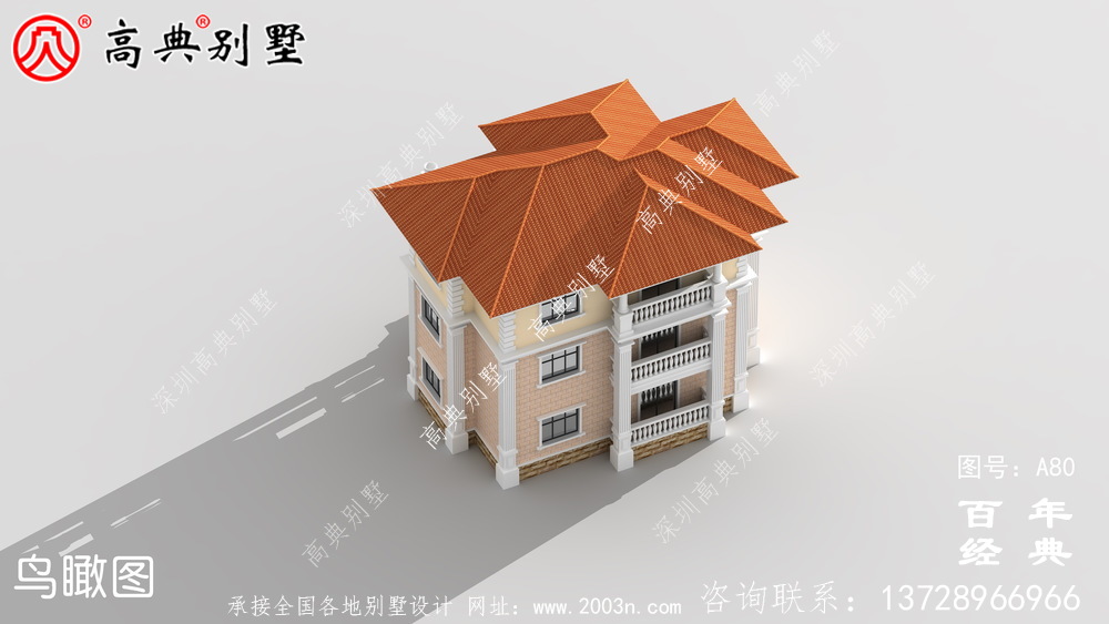 新農(nóng)村三樓帶陽臺(tái)的別墅設(shè)計(jì)圖_農(nóng)村自建設(shè)計(jì)圖