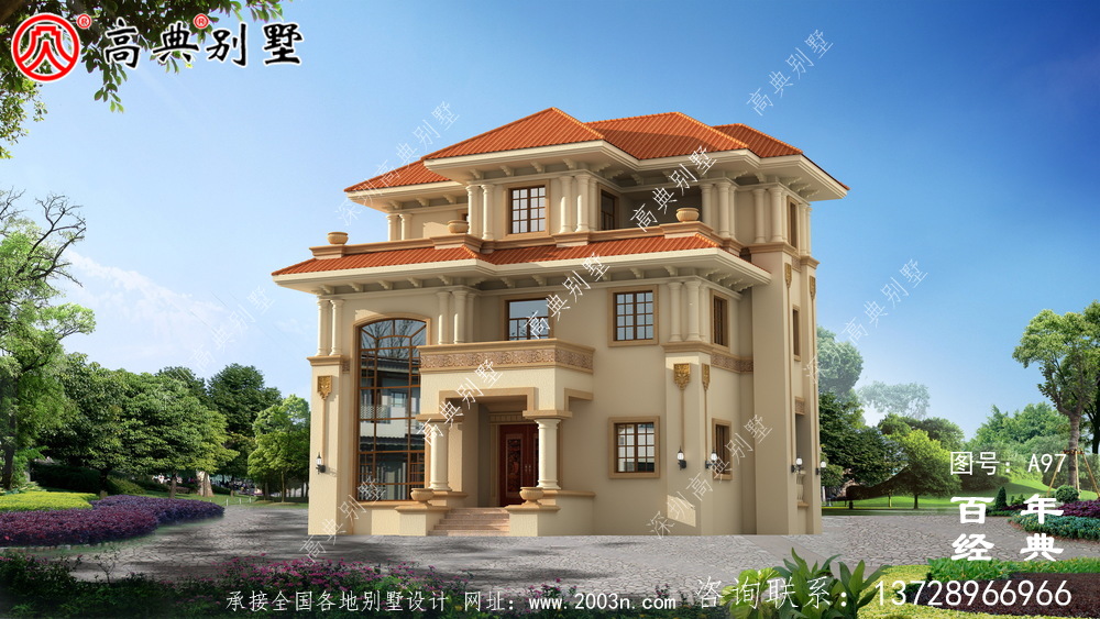 三層帶陽臺農村自建別墅房屋設計圖紙_別墅設計圖紙 三層帶陽臺農村自建別墅房屋設計圖紙_別墅設計圖紙