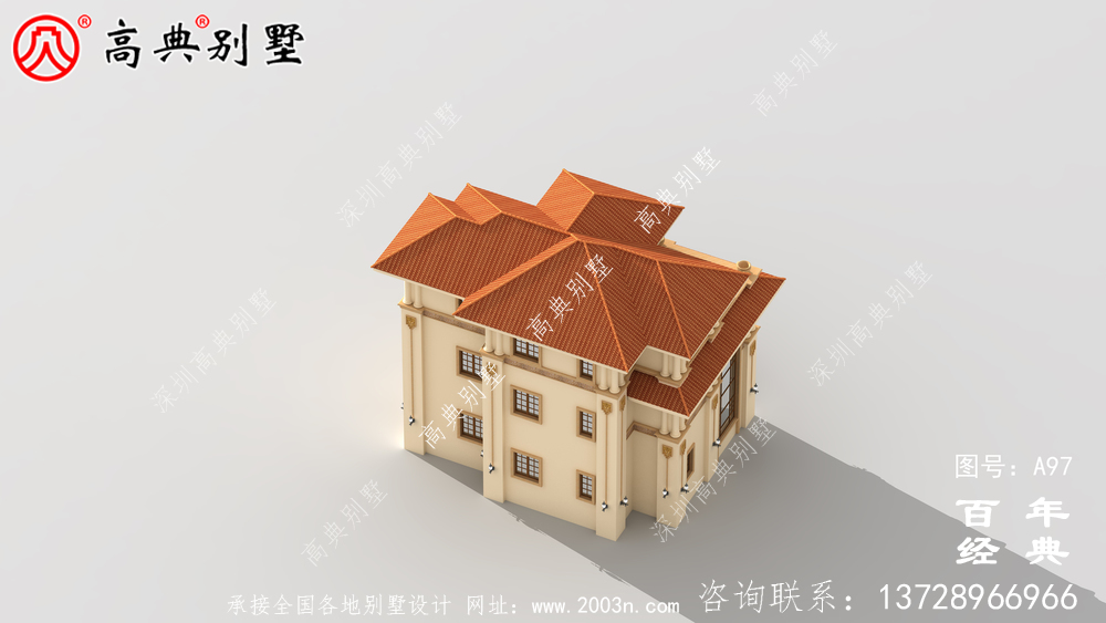 三層帶陽臺農村自建別墅房屋設計圖紙_別墅設計圖紙