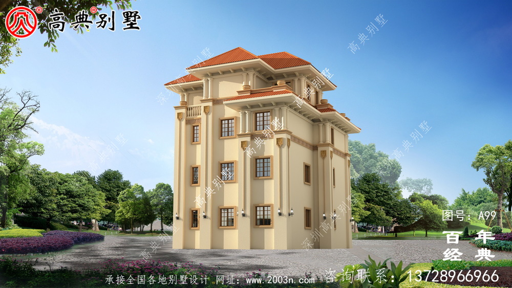 農(nóng)村四層帶陽臺車庫小別墅設(shè)計圖_農(nóng)村自建住宅設(shè)計圖