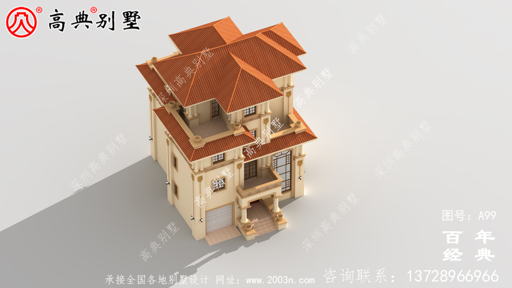 農(nóng)村四層帶陽臺車庫小別墅設(shè)計圖_農(nóng)村自建住宅設(shè)計圖