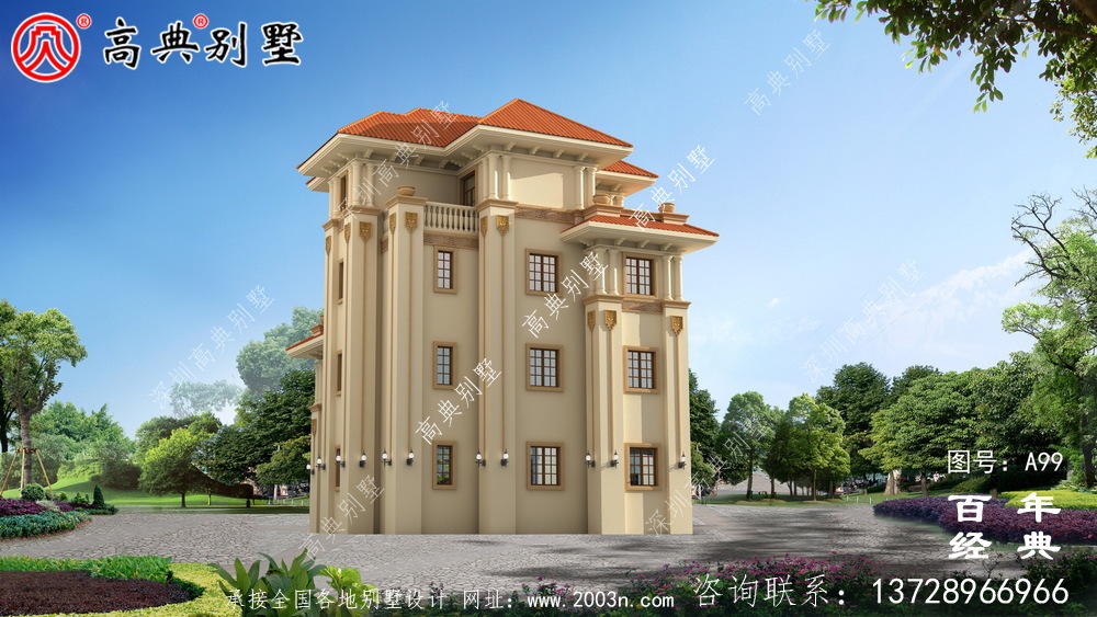 農(nóng)村四層帶陽臺車庫小別墅設(shè)計圖_農(nóng)村自建住宅設(shè)計圖