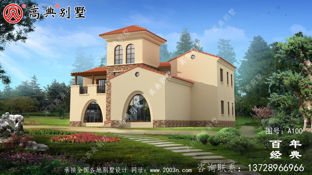 三層框架結構農村別墅設計施工圖_農村住宅設計圖