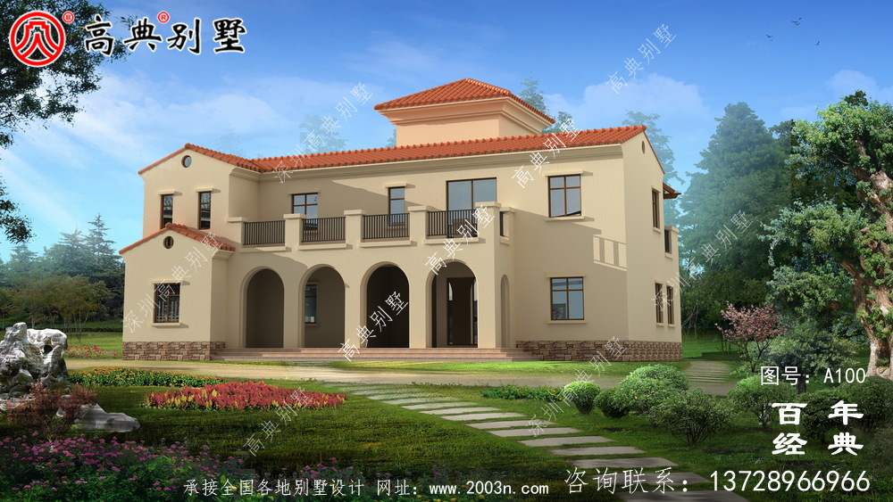 三層框架結構農村別墅設計施工圖_農村住宅設計圖