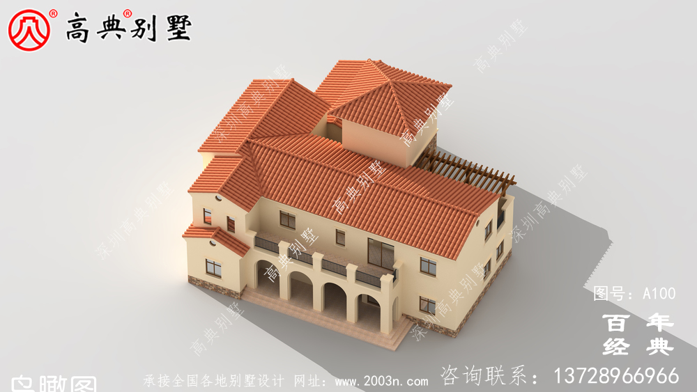 三層框架結構農村別墅設計施工圖_農村住宅設計圖