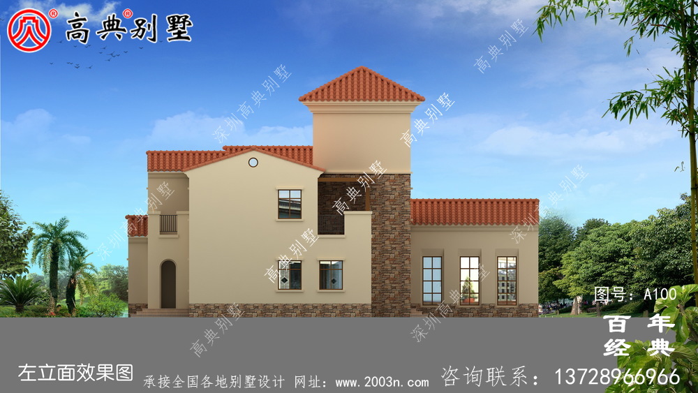 三層框架結構農村別墅設計施工圖_農村住宅設計圖
