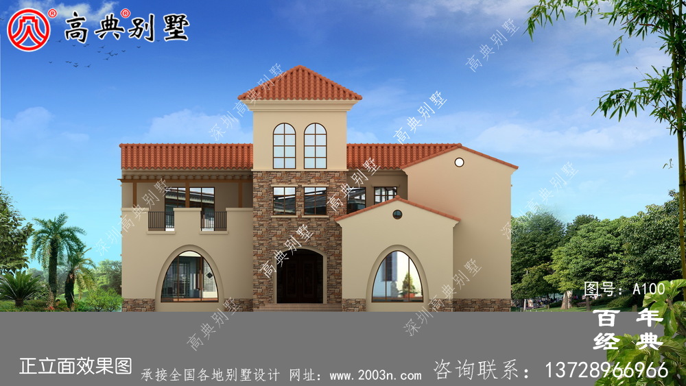 三層框架結構農村別墅設計施工圖_農村住宅設計圖