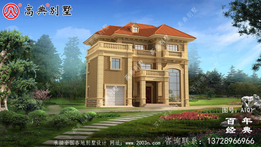 簡單實用的三層農村自建住宅設計圖紙_農村住宅設計圖紙