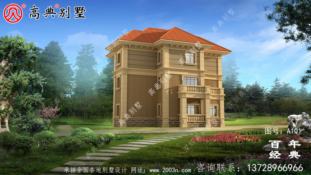 簡單實用的三層農村自建住宅設計圖紙_農村住宅設計圖紙