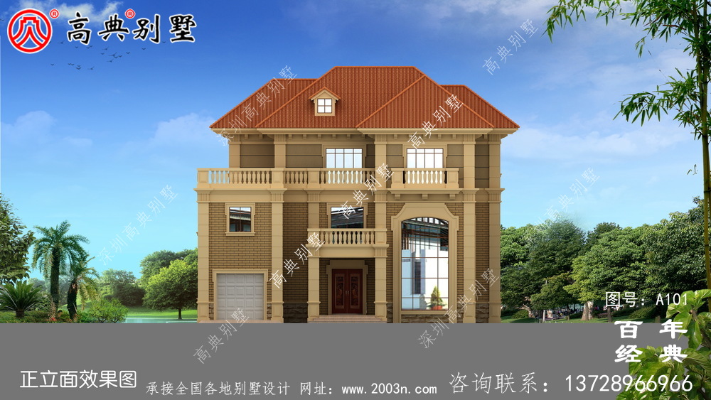 簡單實用的三層農村自建住宅設計圖紙_農村住宅設計圖紙