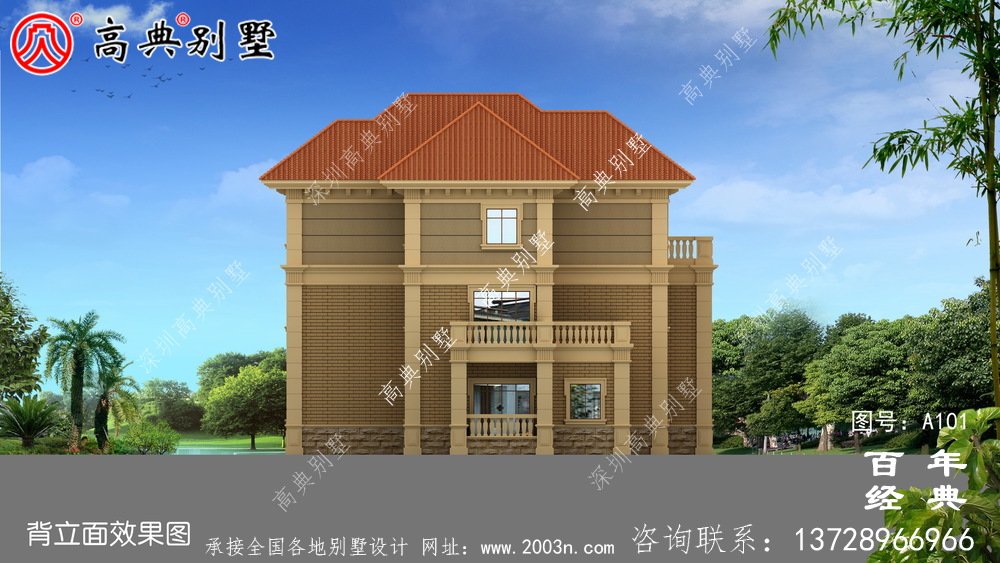 簡單實用的三層農村自建住宅設計圖紙_農村住宅設計圖紙