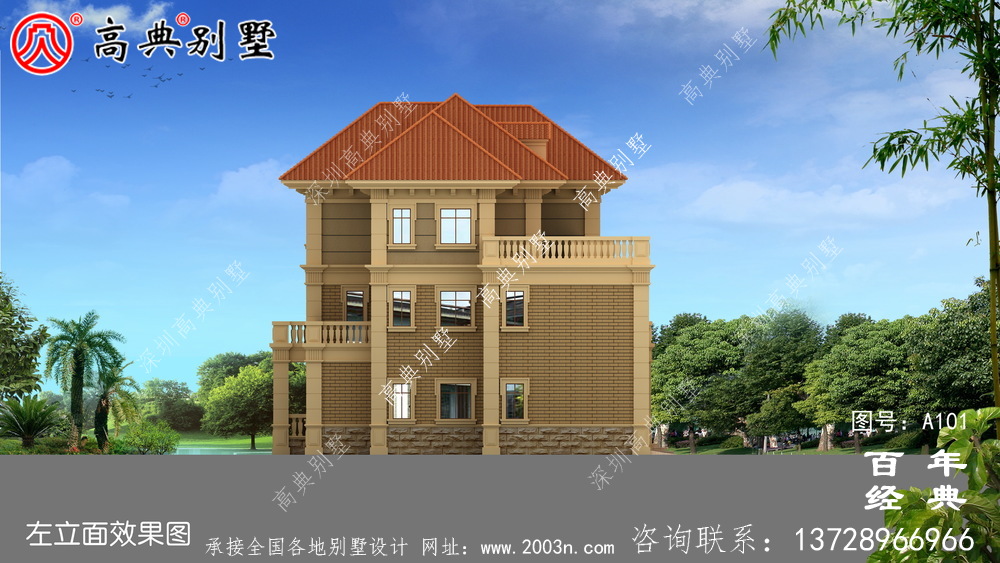 簡單實用的三層農村自建住宅設計圖紙_農村住宅設計圖紙