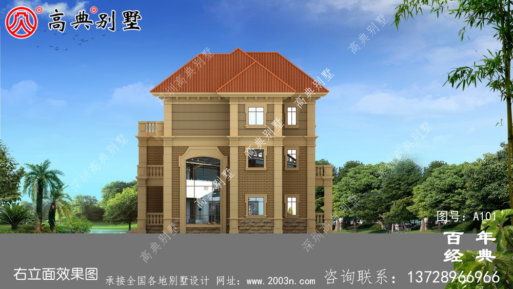 簡單實用的三層農村自建住宅設計圖紙_農村住宅設計圖紙