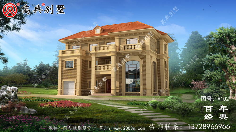歐式古典三層帶陽(yáng)臺(tái)車庫(kù)別墅設(shè)計(jì)圖紙_三層別墅圖紙 歐式古典三層帶陽(yáng)臺(tái)車庫(kù)別墅設(shè)計(jì)圖紙_三層別墅圖紙