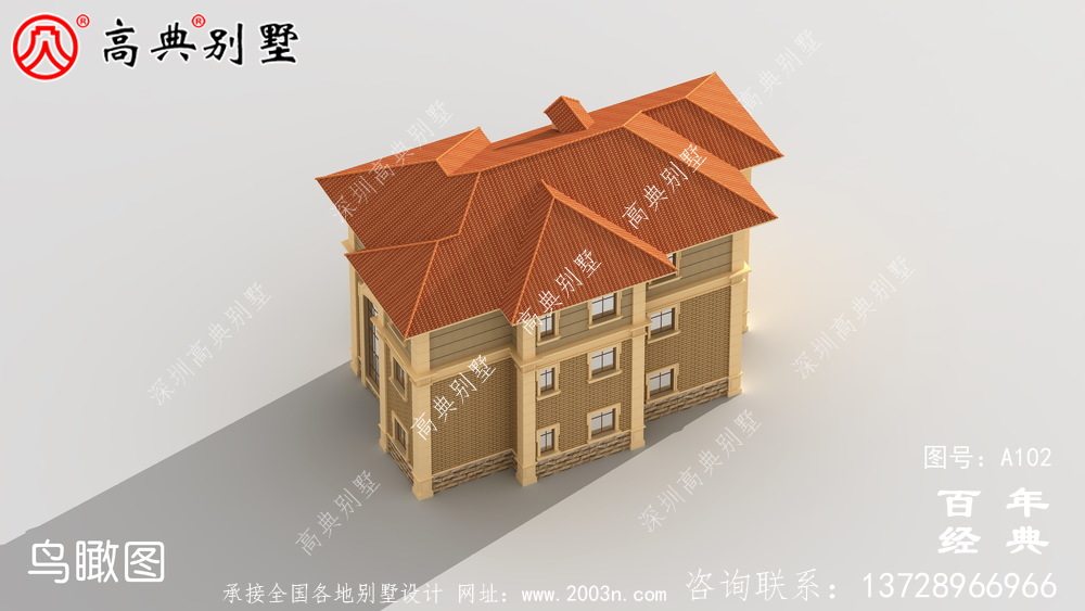 歐式古典三層帶陽(yáng)臺(tái)車庫(kù)別墅設(shè)計(jì)圖紙_三層別墅圖紙