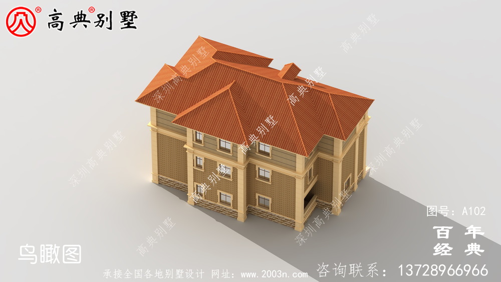 歐式古典三層帶陽(yáng)臺(tái)車庫(kù)別墅設(shè)計(jì)圖紙_三層別墅圖紙