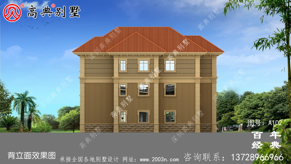 歐式古典三層帶陽(yáng)臺(tái)車庫(kù)別墅設(shè)計(jì)圖紙_三層別墅圖紙