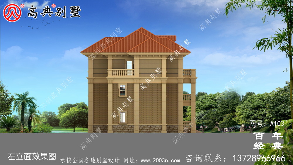 新農村三層小別墅自建房圖紙_農村房屋設計圖紙