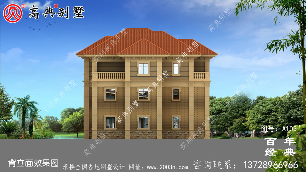 新農村三層小別墅自建房圖紙_農村房屋設計圖紙