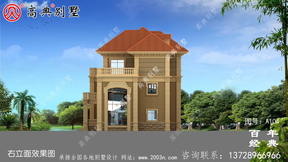 歐式古典三層別墅設計整套工程圖紙_三層別墅設計圖紙