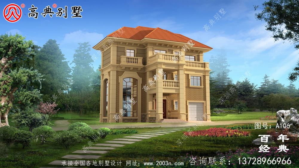 新農村三層自建房設計圖紙_農村住宅設計圖紙