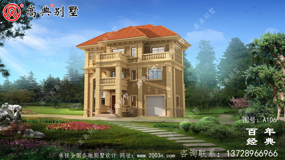 新農村三層自建房設計圖紙_農村住宅設計圖紙