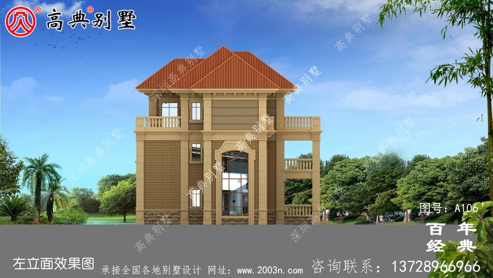 新農村三層自建房設計圖紙_農村住宅設計圖紙
