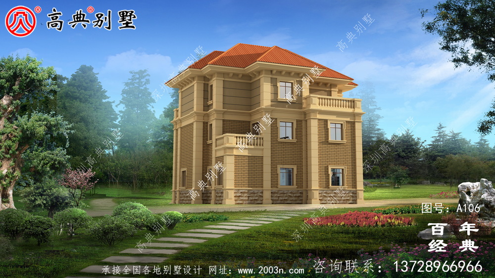 新農村三層自建房設計圖紙_農村住宅設計圖紙