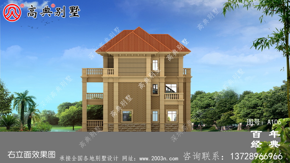 新農村三層自建房設計圖紙_農村住宅設計圖紙