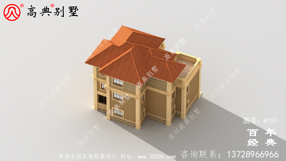 三層帶陽臺房自建房設計圖紙_鄉(xiāng)村房屋設計圖紙