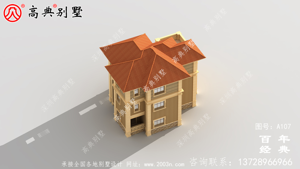 三層帶陽臺房自建房設計圖紙_鄉(xiāng)村房屋設計圖紙