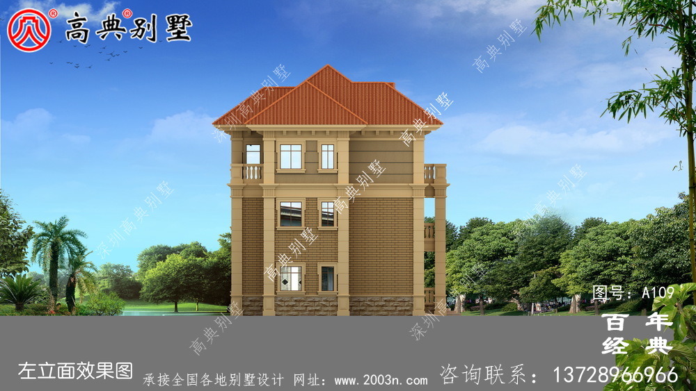 好用的三層帶車庫別墅設計圖紙及設計效果圖_三層別墅設計圖紙