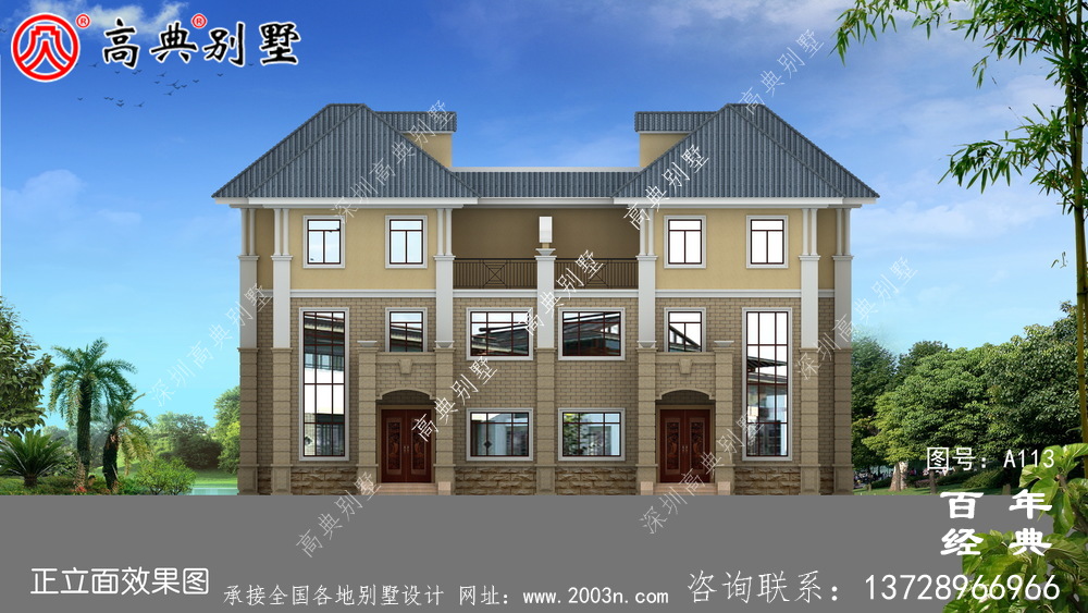 新農(nóng)村三層雙拼別墅設(shè)計(jì)圖紙_農(nóng)村自建設(shè)計(jì)圖紙