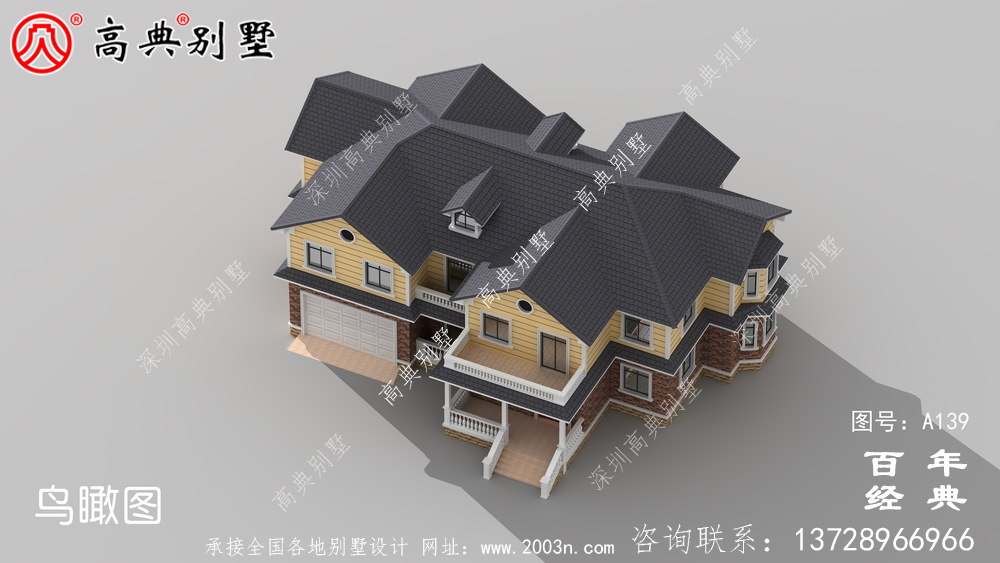 大氣豪華的兩層歐式別墅設(shè)計施工圖紙_兩層別墅設(shè)計圖紙