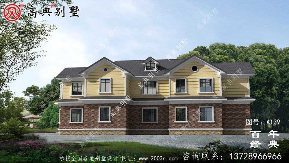 大氣豪華的兩層歐式別墅設(shè)計施工圖紙_兩層別墅設(shè)計圖紙