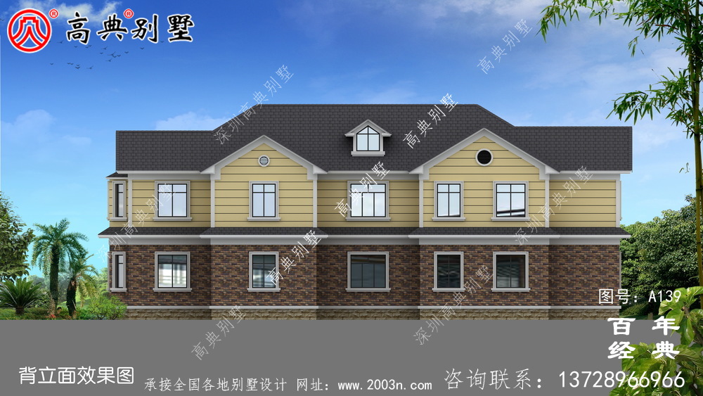 大氣豪華的兩層歐式別墅設(shè)計施工圖紙_兩層別墅設(shè)計圖紙