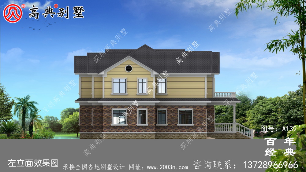 大氣豪華的兩層歐式別墅設(shè)計施工圖紙_兩層別墅設(shè)計圖紙