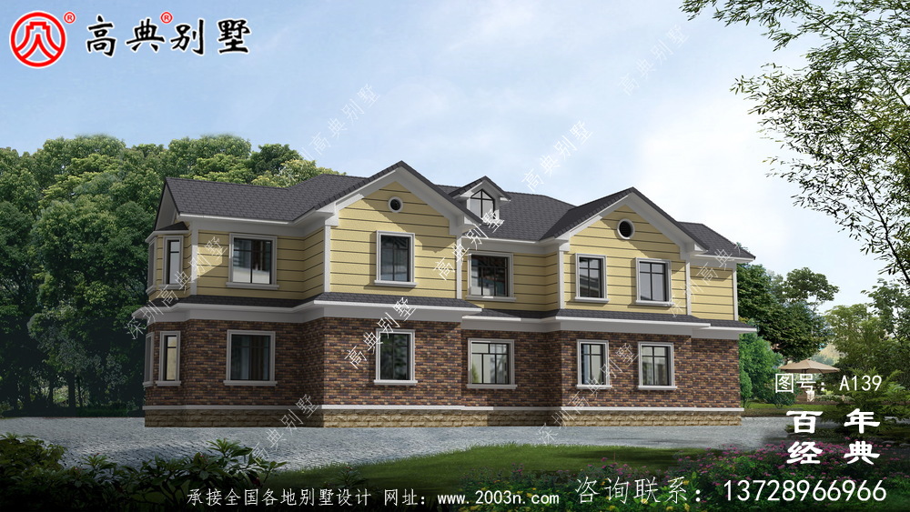 大氣豪華的兩層歐式別墅設(shè)計施工圖紙_兩層別墅設(shè)計圖紙