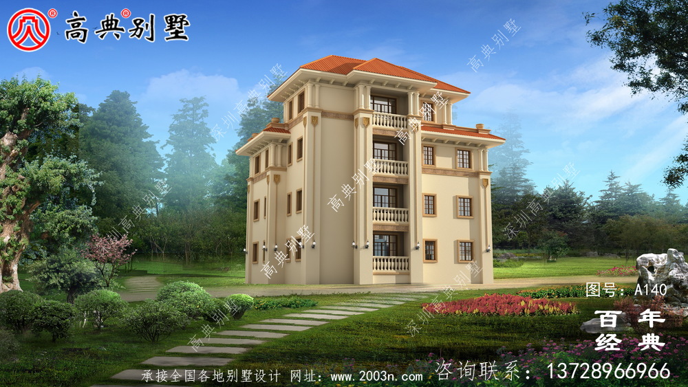 四層帶陽臺(tái)車庫鄉(xiāng)村別墅設(shè)計(jì)圖紙_四層別墅設(shè)計(jì)圖紙