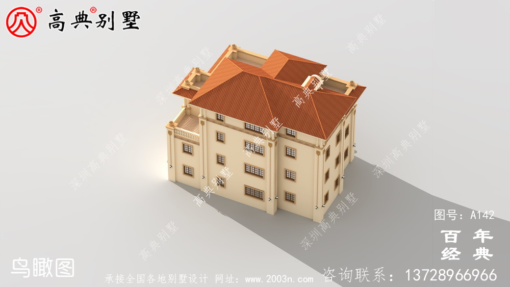 漂亮實用的四層帶車庫農村別墅設計圖紙_四層別墅施工圖